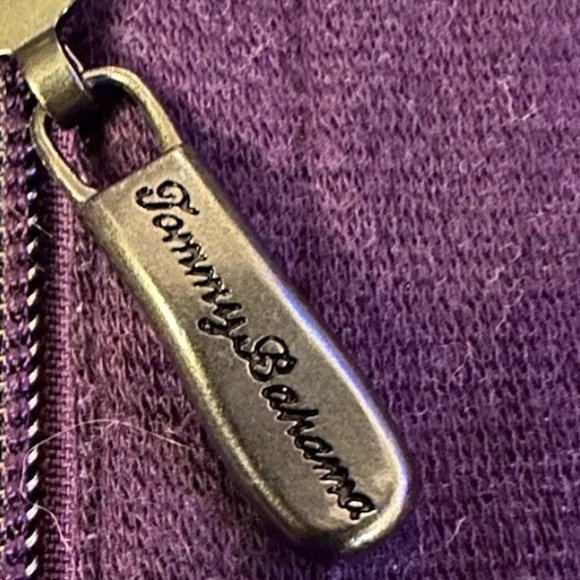 Tommy Bahama L Sweater Reversible Pullover Flip Side Pro Half Zip Purple - Picture 3 of 6